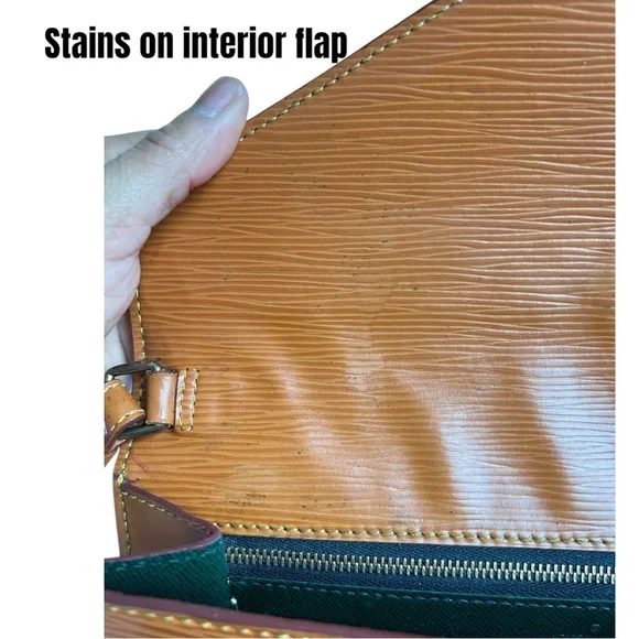 LOUIS VUITTON Epi Leather Sellier Dragonne Women’s Clutch Bag Brown Vintage - Picture 16 of 16